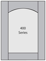 400 series Roman arch top rail configuration